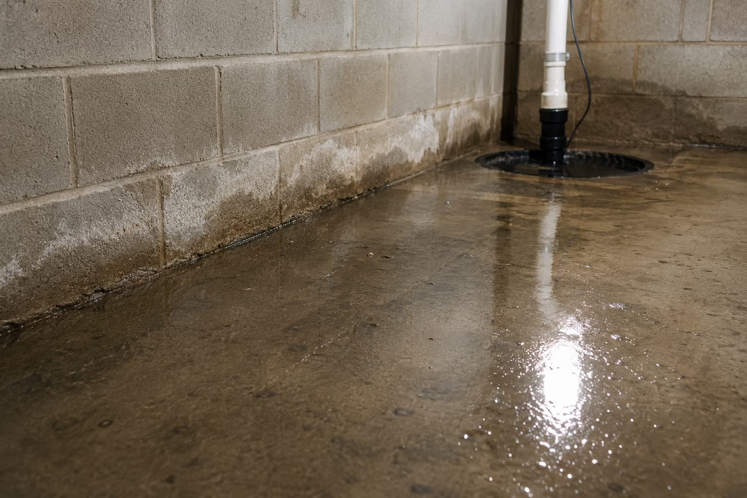basement flooding in a Lancaster, PA home