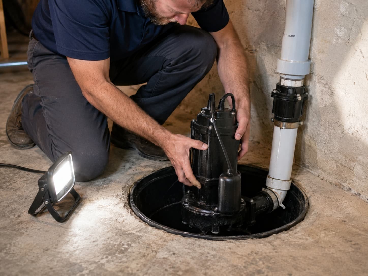 sump pump installation in Lancaster, PA